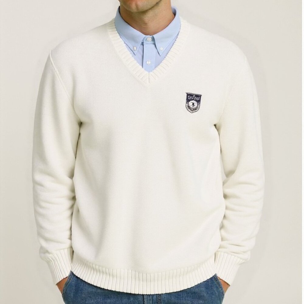 Vintage Raley's Gold Rush Classic White Knit Sweater PGA Circa 1993 L